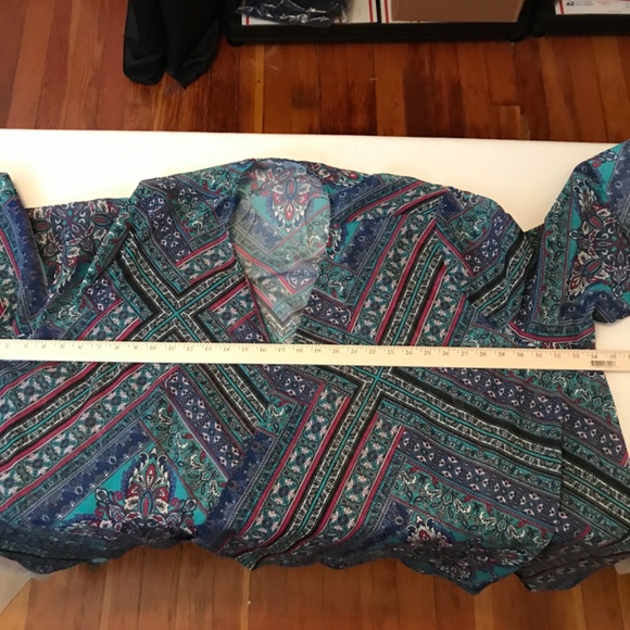 CATHERINES Open Front Cardigan Kimono Bohemian Tunic Blouse Women’s Plus Size 4X - Picture 12 of 16